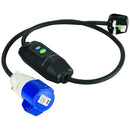 Dark Slate Gray Defender 13a – 16a Fly Lead 240V with In-Line RCD Unit