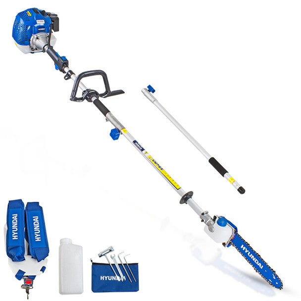 Hyundai HYPS5200X 52cc Long Reach Petrol Pole Saw, Pruner, Chainsaw