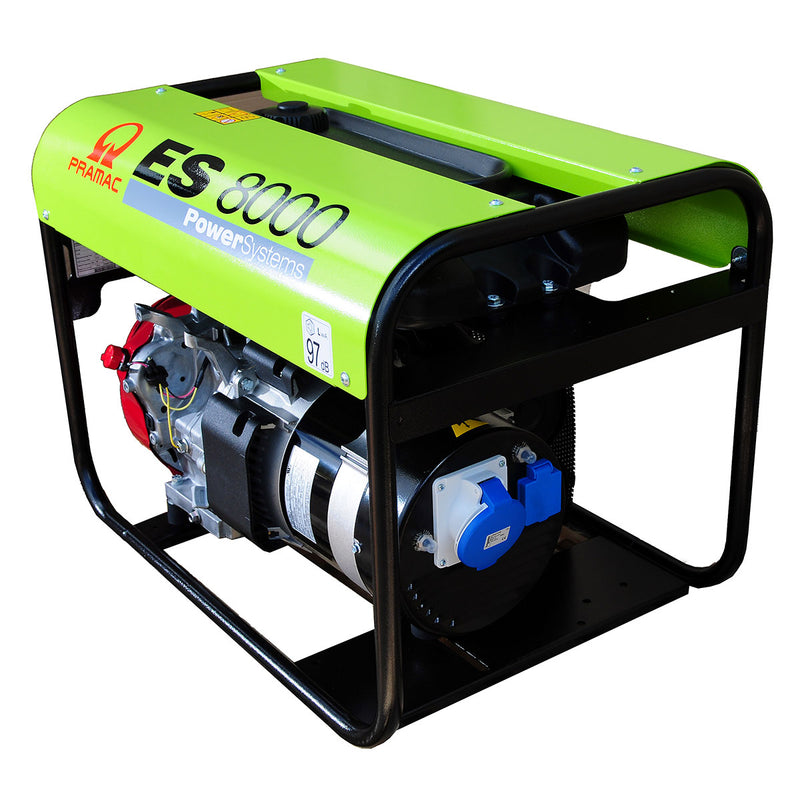 Black Pramac ES8000 Petrol Generator 3-Phase