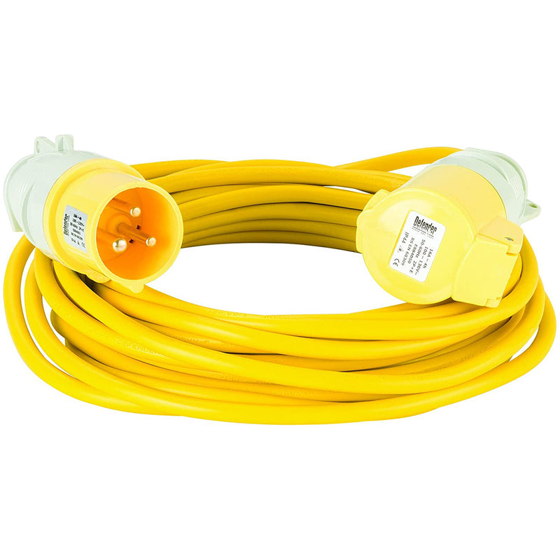 Gold 110v 16a Extension Cable 10m x 1.5mm