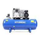 Royal Blue Hyundai HY3150S 3HP 150 Litre 14 CFM Twin Cylinder, Belt Drive Electric Air Compressor (230V)