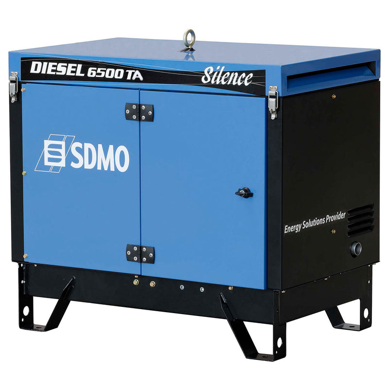 Steel Blue SDMO 6500TA Silent Diesel Generator 3 Phase