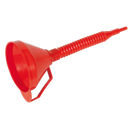 Firebrick Sealey Funnel with Flexible Spout and Filter Medium 160mm