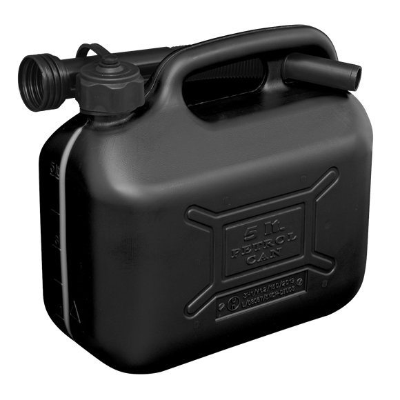 Black Fuel Can 5ltr Black