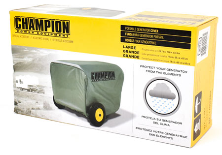 Light Gray Champion All Weather Storage Cover for 5000 – 7500 Watt Frame Type Generator