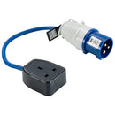 Dark Slate Gray Fly Lead Converter 240v 16a Plug to 13a Socket