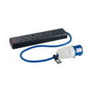 Dark Slate Gray 240v 16a Plug to 4 x 13a Socket Converter