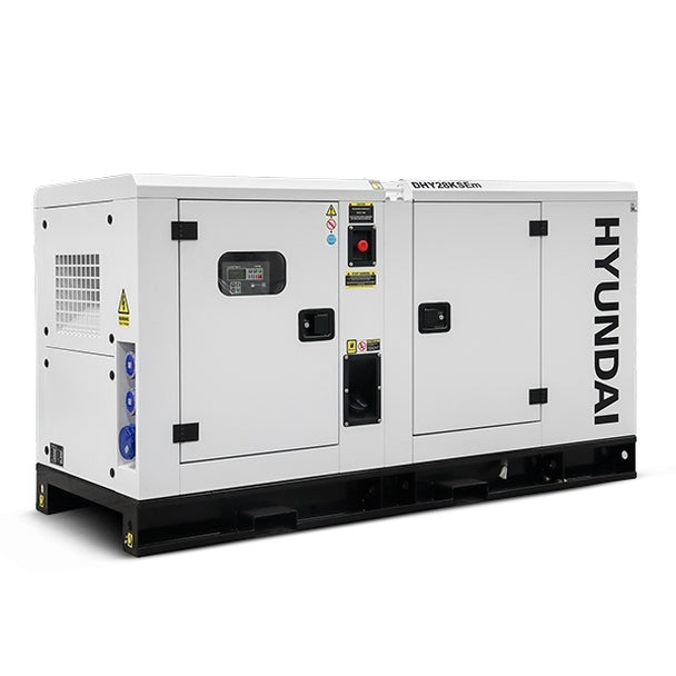 Light Gray Hyundai DHY28KSEm Diesel Generator